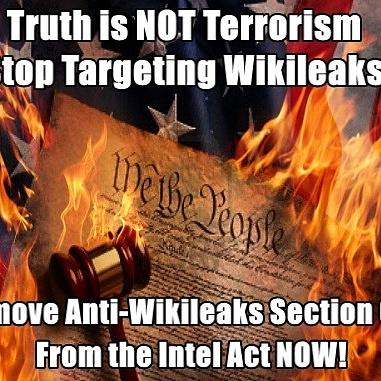 AngelFox1971's tweet photo. @JulianAssange #Fight4Wikileaks #Sect623 is a violation of #1A Contact Senate today & demand they strike 623 from the Intel Act https://t.co/xHdU9QvZsh https://t.co/1BvyRZlU7z