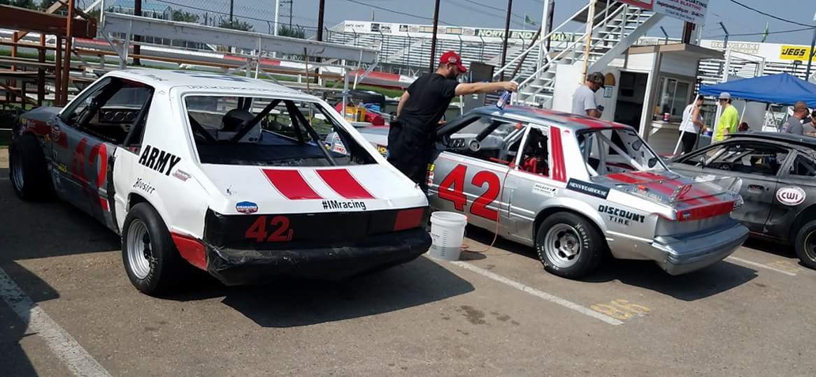 IMracing42's tweet photo. Getting ready for another day at the races! Quantifying both cars today!
#IMracing #ironbuiltsportsnutrition #meridianspeedway https://t.co/3wfbCY7TJj