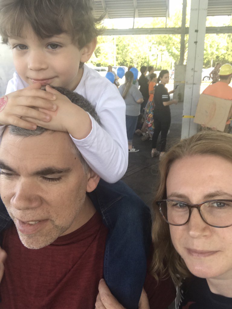 Starre's tweet image. We went to the #makerfairecha and watched #robotbattles, made string art, drove robots, programmed XY art, and more!