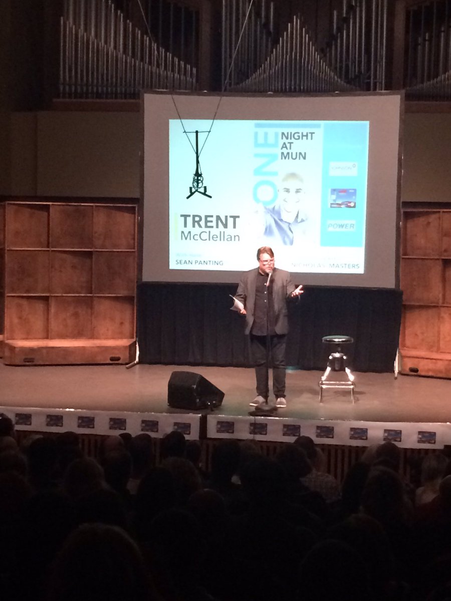 MemorialUAlumni's tweet photo. @SeanPanting is kicking the night off. #OneNightAtMUN https://t.co/gw0Bb4ym64