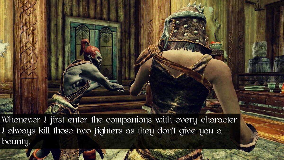 ConfessToSkyrim's tweet photo. "whenever I first enter the companions with every character I always kill those two fighters..." #Skyrim #SkyrimConfessions https://t.co/0YlS7l3Ah4