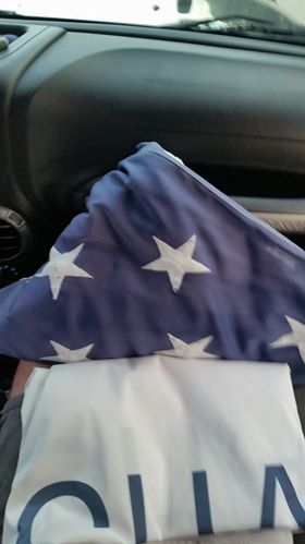 Thanks to one of our team members Mark Trautman who drove by and saved our flags. #hurricaneirma2017 florida #Hurricaneirma2017