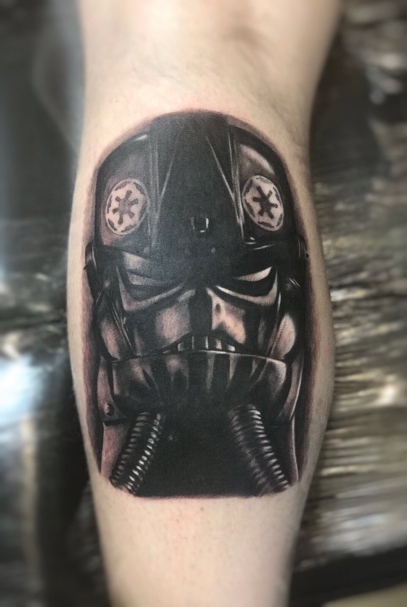 Got my TIE Fighter piece finished today Done by Lauren at White Eagle  Tattoo Englewood Colorado  rtattoos