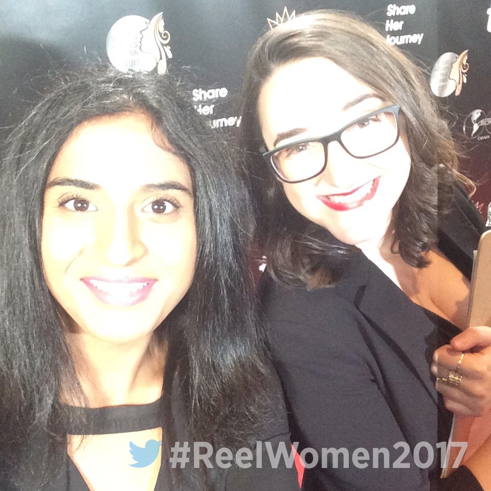Staff selfie at #ReelWomen2017! #TIFF17 <a href="/jelenabelieveit/">Jelena L</a> @adrialmeidaf
