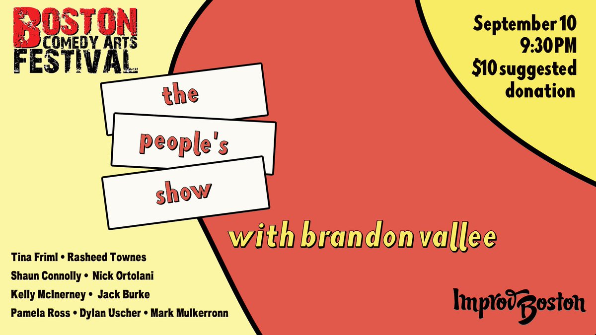 WICF's tweet photo. We have @IHearttheBish AND @ValKappa at the PEOPLE’S SHOW Sunday at 9:30 @ImprovBoston! HOORAY! #BCAF2017 https://t.co/Ob55PnhdbJ https://t.co/7kxBrkod57