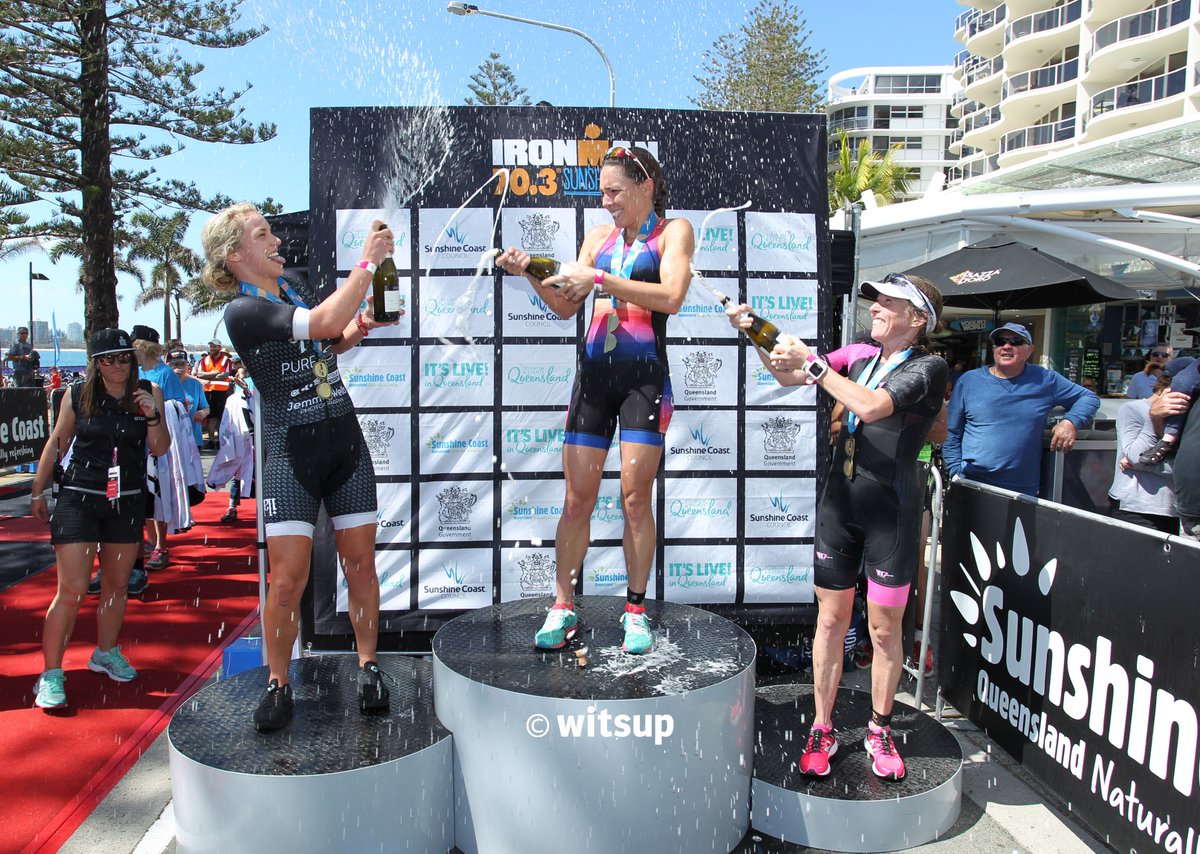 Champagne Showers at #IM703SC for winner <a href="/KateyGibb/">Katey Gibb</a> second placed Hannah Wells and third placed <a href="/MichelleGailey/">Michelle Gailey</a> 

Congrats ladies! 💪🏼