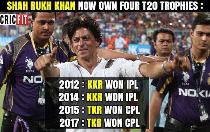 CricFit's tweet photo. Shah Rukh Khan !!!! #CPL2017 #CPL17Final https://t.co/fPt4sPZ7JP