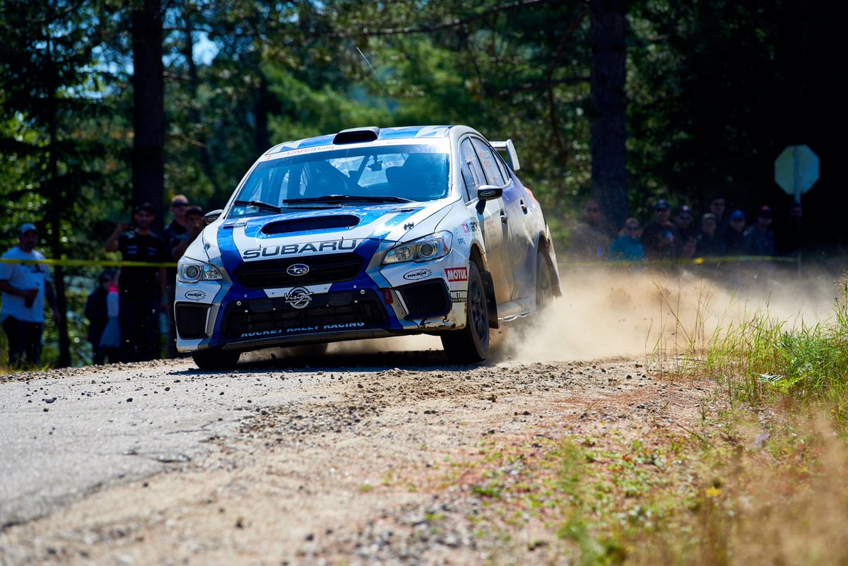 Victory for <a href="/AntoineLEstage/">Antoine L'Estage</a> and Alan Ockwell @rallyedefi after a hard fought two days of racing. carsrally.ca/crc-news/lesta…