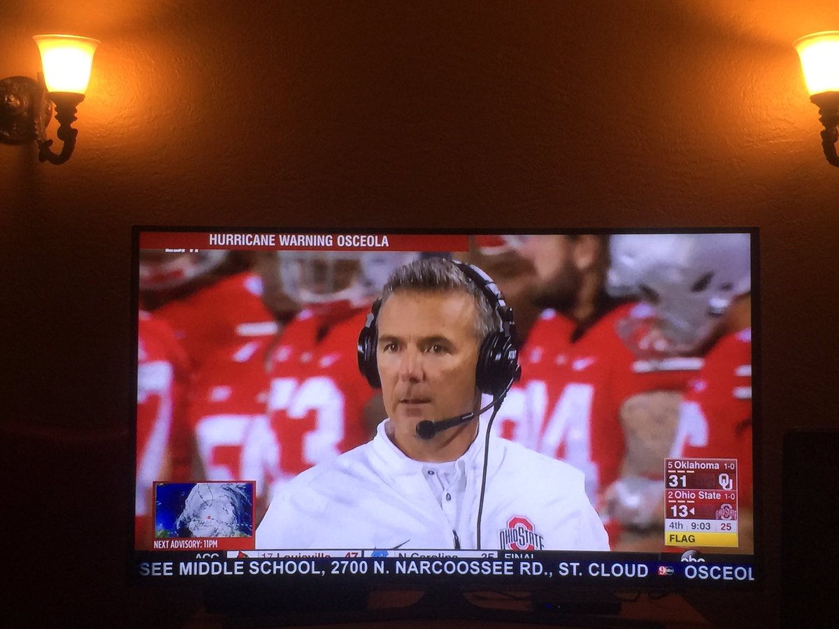 Weekend of terror: I love my Buckeye friends, and it's too bad Irma didn't knock out our power tonight and spare them this.