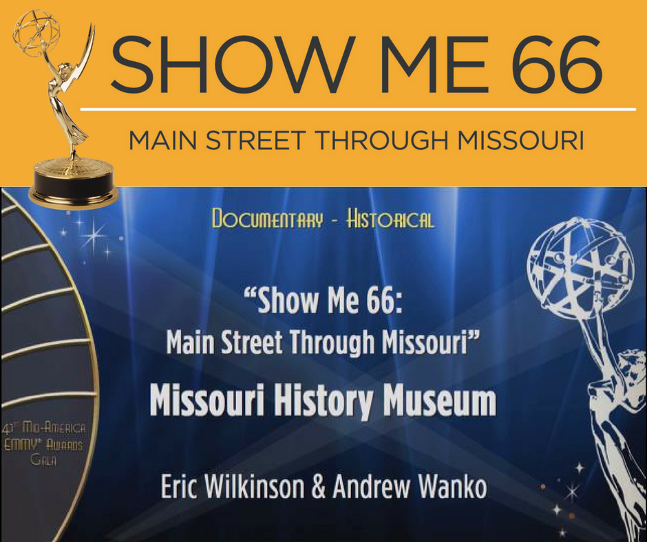 mohistorymuseum's tweet photo. That's a WINNER! Our very own #ShowMe66: Main Street Through Missouri took home tonight's @emmymidam for best historical documentary! https://t.co/G4tdsGnRHi