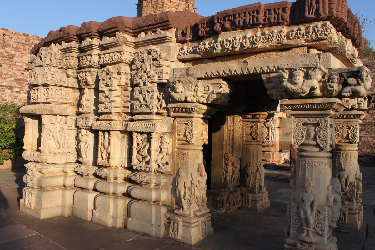 started as simple yet ornate Mandapika shrines with elaborate Toranas during early medieval period. Under the patronage of Pratiharas &