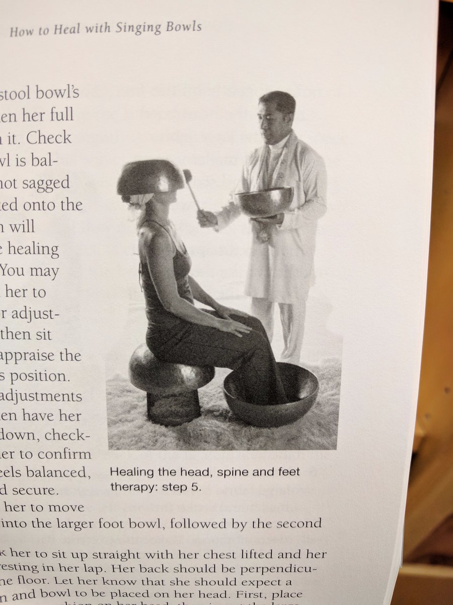 plaidbug's tweet photo. I'm going to learn how to tune the human biofield. Tuning the head, spine &amp; feet with singing bowls (pictured below) is my favorite so far. https://t.co/zKV1Ic2AtT
