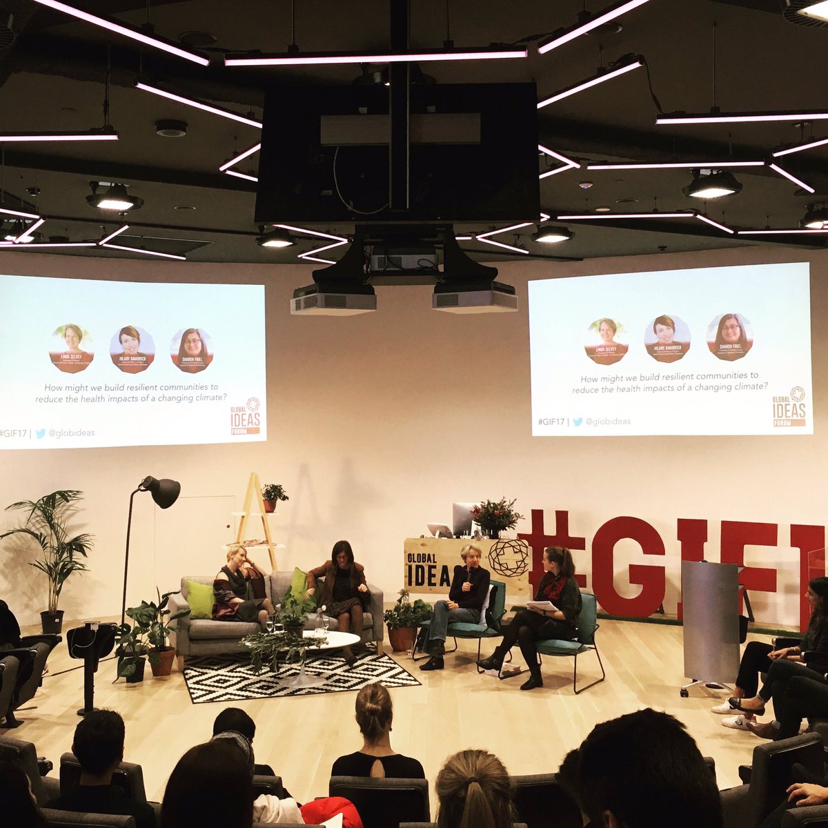 Woman up! All star female panel <a href="/globideas/">Global Ideas</a> talking climate and health at #GIF17! @ameliamoulis