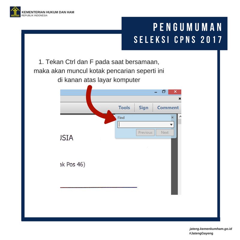 kemenkumjateng's tweet photo. Budayakan membaca dg teliti ya. Berikut tips dr Yomin bagaimana mencari Nama &amp; No. Registrasi dg mudah melalui komputer. Salam Pengayoman 💪 https://t.co/N1kY3WjLjZ