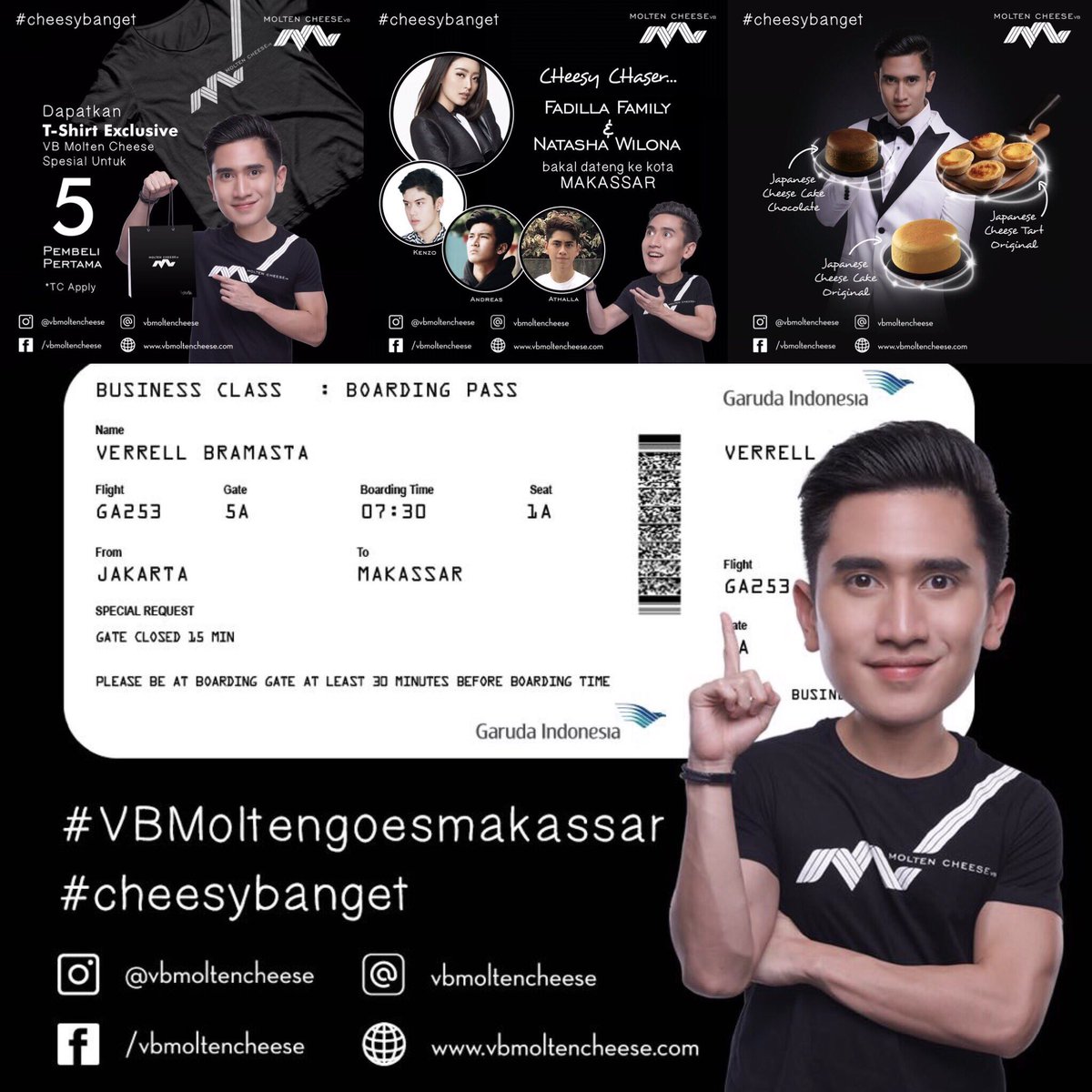 VB Molten Cheese OPENING di Makassar 23 Sept &amp; 30 Sept. Sampe ketemu! 😊