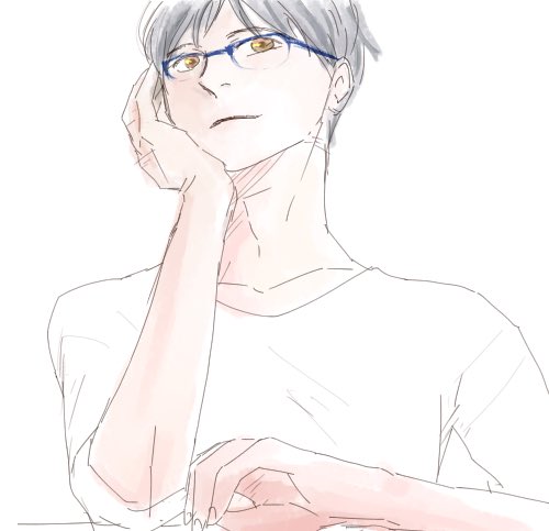 頬杖のtwitterイラスト検索結果 古い順