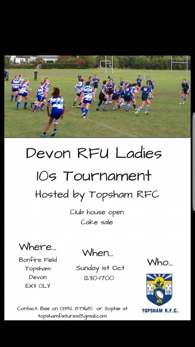 Come join us for a day of 10s rugby on 1st October.