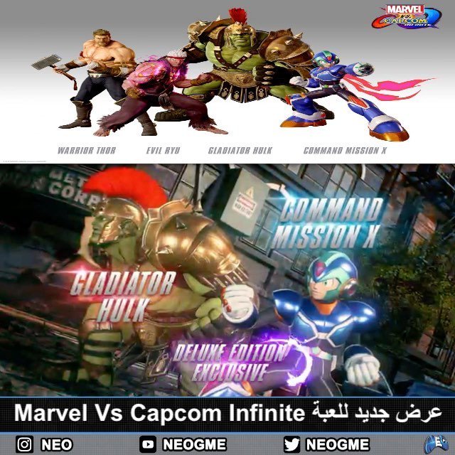 NeoGme's tweet photo. .
عرض جديد للعبة #Marvel_Vs_Capcom_Infinite و يعتبر دعاية للطلب المسبق للتعديلات الاضافية التي بامكانكم طلبها لبعض الشخصيات الموضحة في الفي… https://t.co/fqJk6RVZ9D