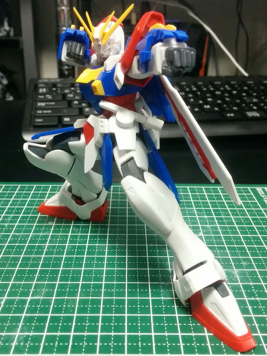 ちぇりのわ プラモラボ Hgfcゴッドガンダム 首 基部から変更 前腕手首ブロック 回転可能に 肘 フレームをビルストに 足首 踝をスプリング接続に 以上4箇所を改修 見よ東方は も 俺のこの手が もいい感じにできました ﾉﾟ ﾟ ﾉ