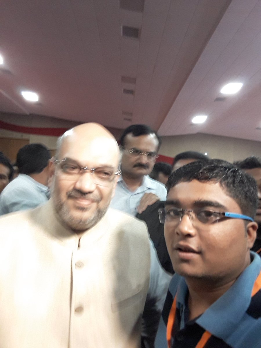 With The Chanakya of Indian Politics Shri <a href="/AmitShah/">Amit Shah</a>  ji
President of the BJP
&amp;
Shri @Pradipsinh_mla  ji Hon'ble Home Minister Govt Of Guj
