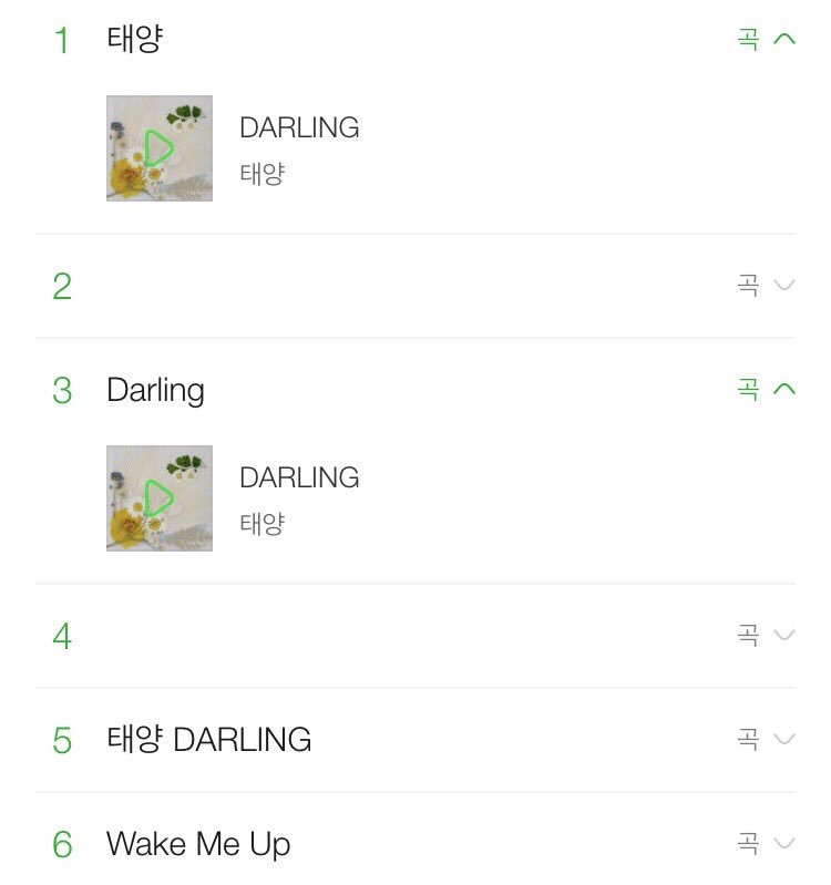 whitenight_0816's tweet photo. 멜론 검색어 [태양] 1위 [Darling] 3위
[태양 Darling] 5위 [Wake me up] 6위🍈

클릭 한번씩 해주세요👆🏻👆🏻 https://t.co/ZxjyxJbHOD