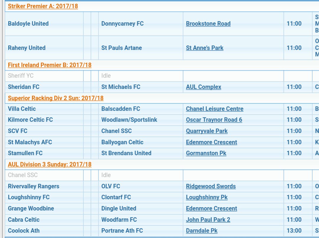 Today's fixtures @HeraldStriker