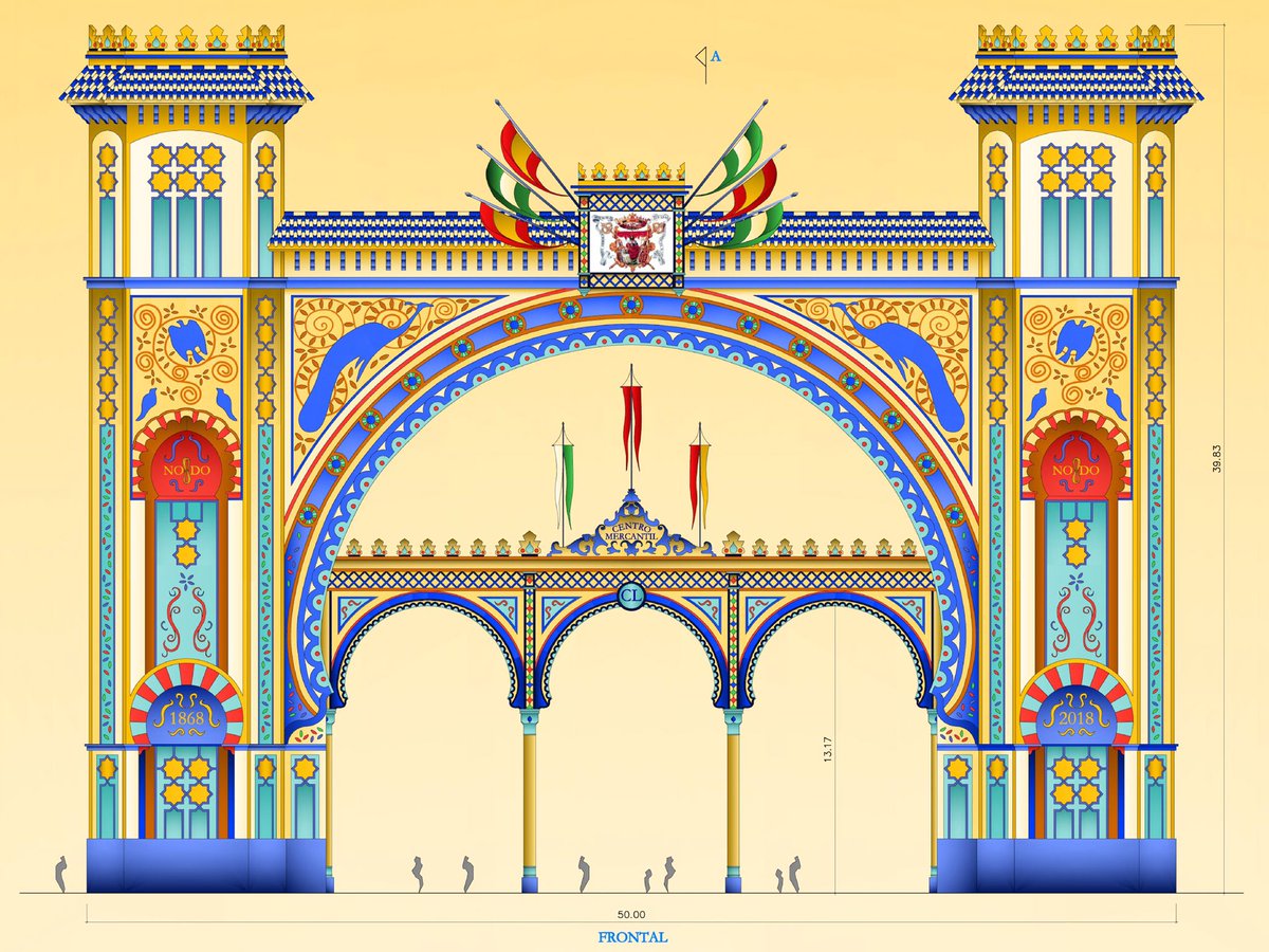 ¿En qué se ha inspirado el autor de la portada de la #FeriaSevilla18? Una portada llena de detalles históricos adrianyanez.es/2017/09/08/una…