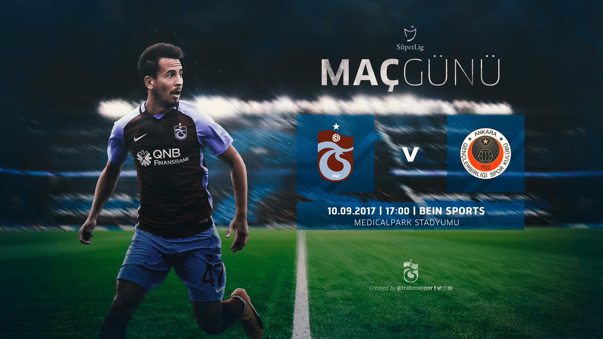 🔴 MAÇ GÜNÜ | MATCH DAY 🔵
⚽️ Trabzonspor vs Gençlerbirliği
🏟 MedicalPark Stadyumu
⏰ 17:00
📲 #BugünGünlerdenTrabzonspor