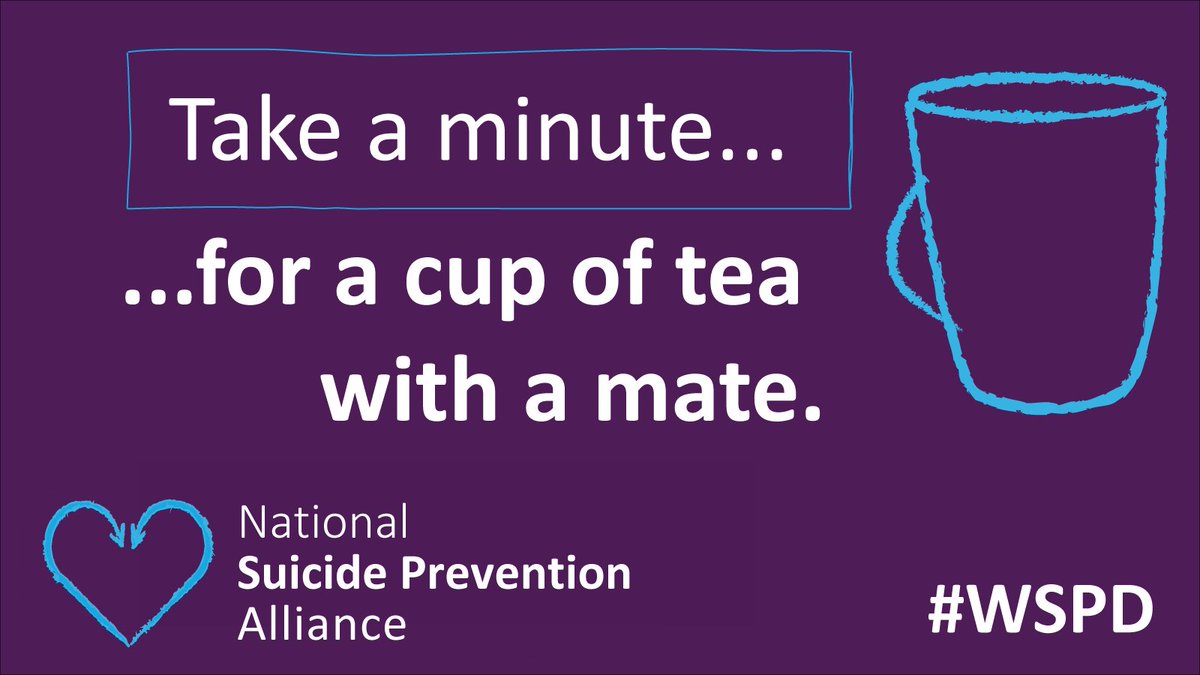 Every 90 minutes someone takes their own life. Take a minute today and do something that could change a life ow.ly/XoQ430f0mfE #WSPD