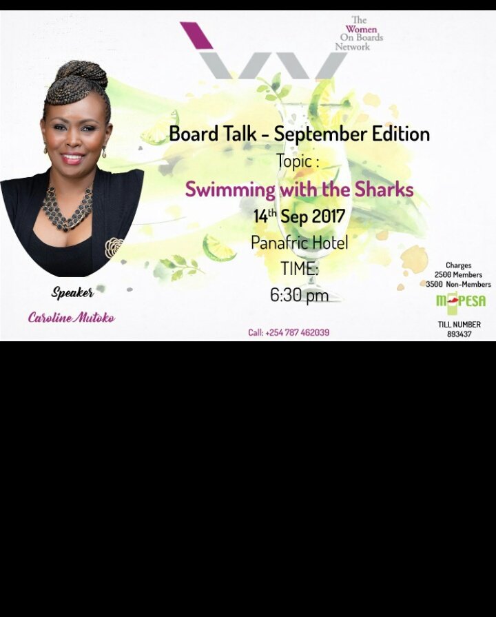 Thursday it is!
Swimming with the sharks
<a href="/WomenOnBoardsKe/">Women On Boards</a>