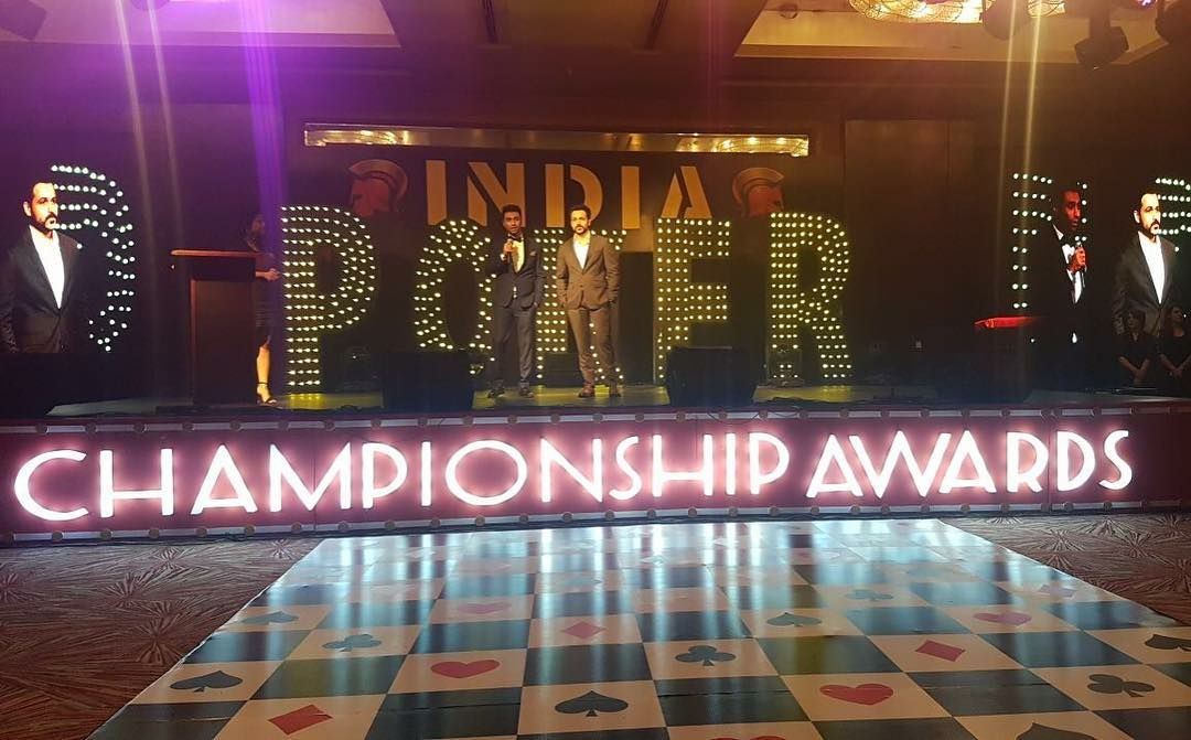 Emraanians's tweet photo. Pic - @emraanhashmi  at the Spartan Poker Championship Awards in Bangalore  #IPCAwards @thespartanpoker https://t.co/eqYxIjH6Vr