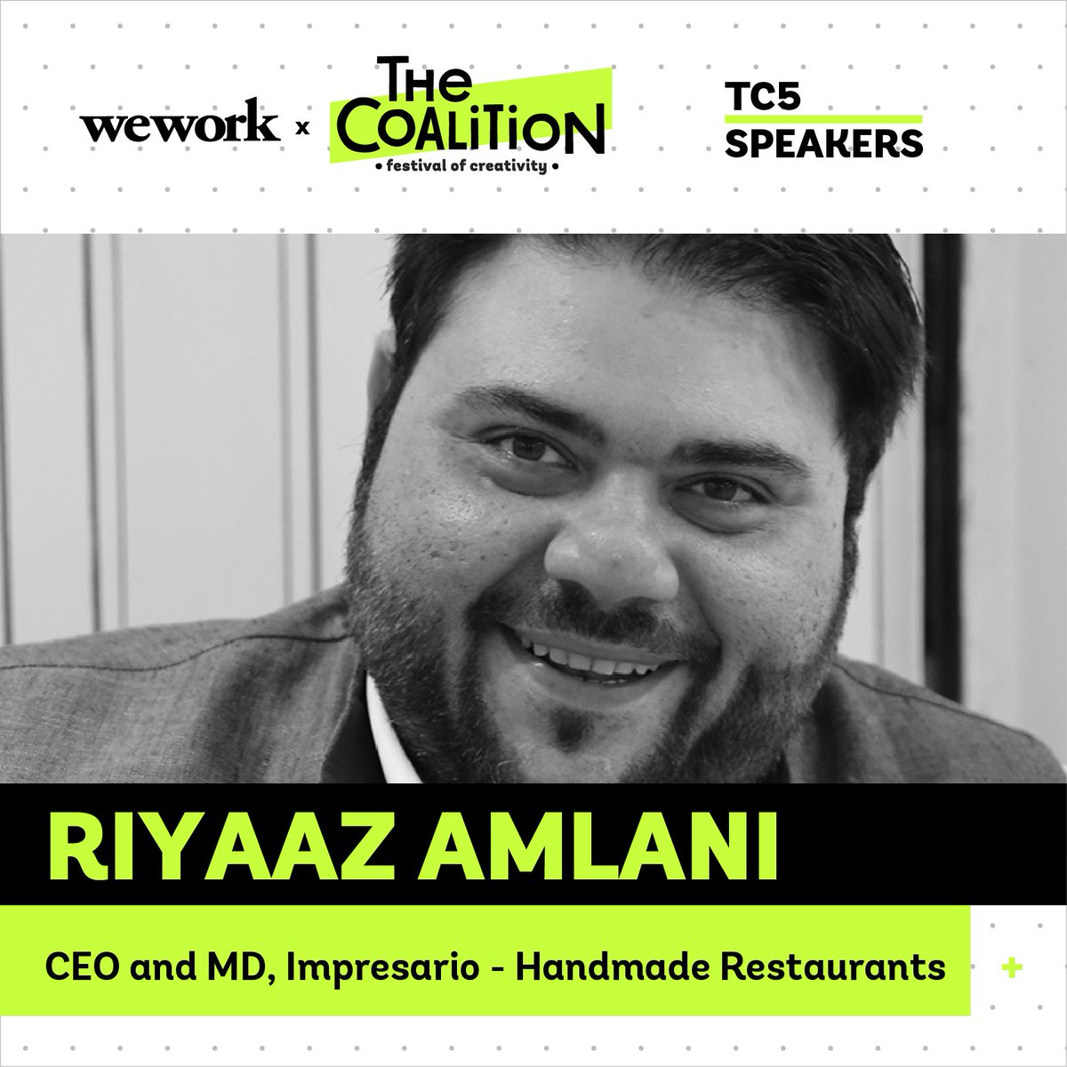 vibhuthesharma's tweet photo. Catch @RiyaazAmlani share insights on "Raising the Bar: India's own Nightlife Crusaders"at @coalitionindia on 15th SEPT at @WeWorkIndia BLR https://t.co/kbTetqkhan