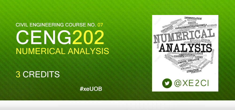 Xe2Ci's tweet photo. #CENG202

في المحصلة، مادة التحليل العددي سهلة ومفيدة جدًا، وتدرس وتمتحن بقسميها النظري والعملي (التطبيق بالحاسوب).

#xeUOB  #UOB https://t.co/i7AwKbA7V1