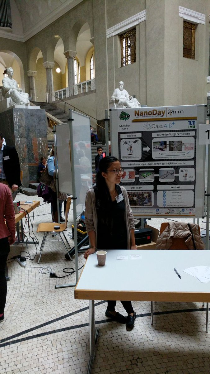 iGEM_Munich's tweet photo. Meet us at the Nano Day LMU today. #iGEM2017 #CascAID #nanoday #nanoscienceday #joinus #lifeofiGEMers #geekweekend https://t.co/j3duJM0Xtc