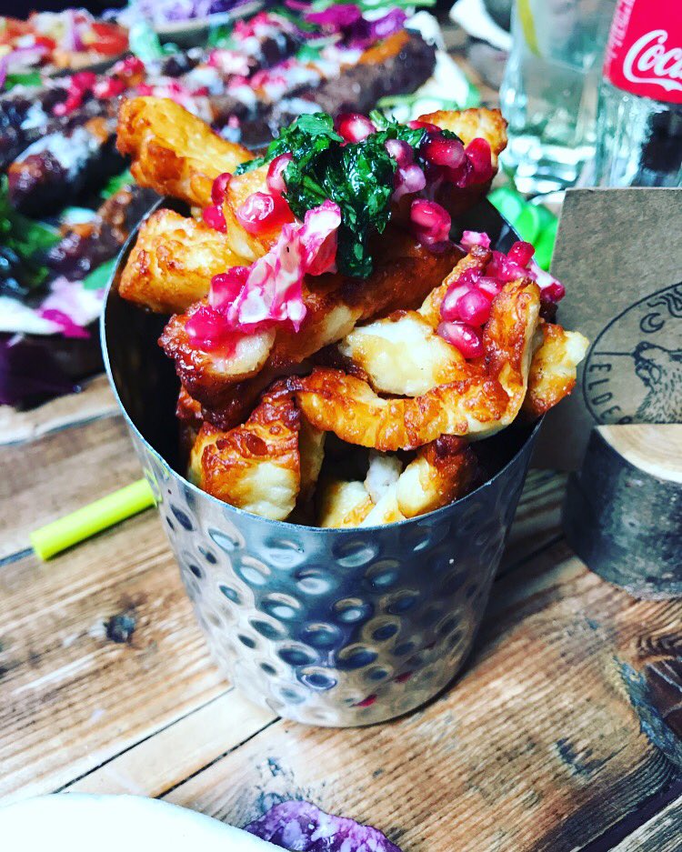 Fab lunch <a href="/elderandwolf/">Elder and Wolf</a> Halloumi fries with alioli &amp; pomegranate seeds #Foodie #Foodporn #Northumberland #Newcastle #Whatsonmyplate 😍🧀