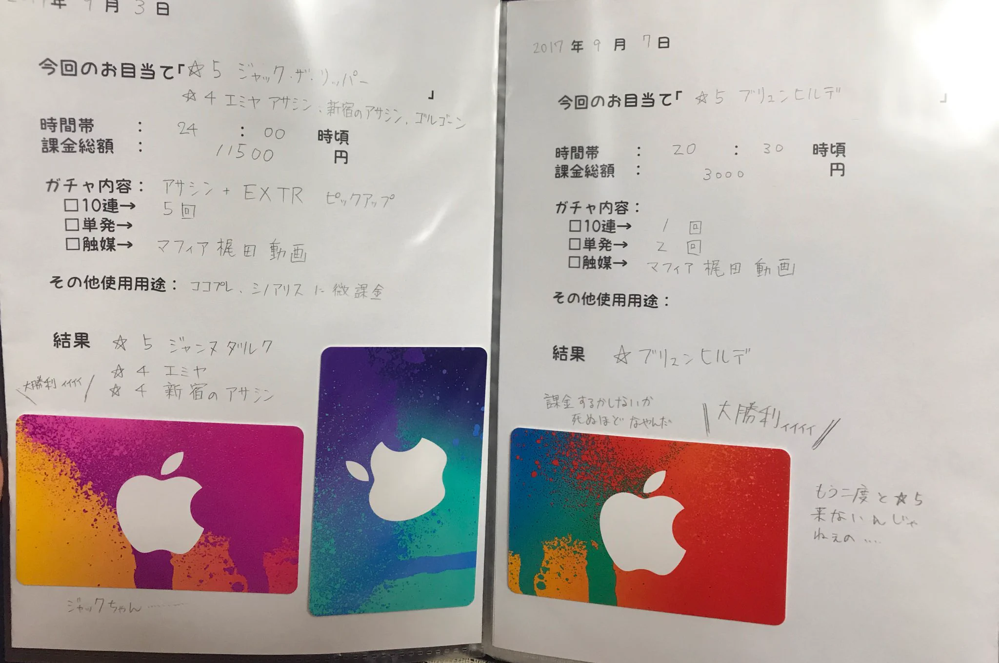 これで課金も管理できる？世にもおぞましい課金ファイルがこれだ！