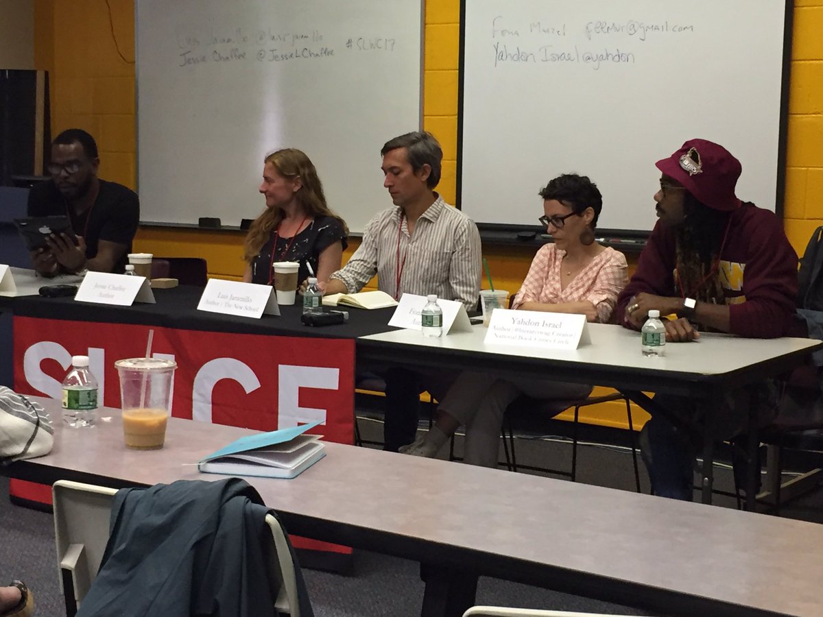 monicacarter's tweet photo. What to do with/after your MFA panel. #1. write...#SLWC17 https://t.co/pwPcCqvCdb