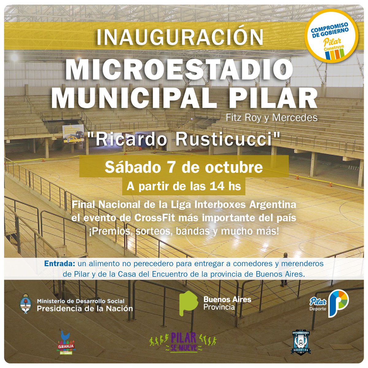 DeportesPilar's tweet image. La noticia más esperada tiene fecha! El 7 de octubre vení a ser parte de la historia! @NicoDucote @luchyravina @RamiroGimenezDS @DeportesGBA