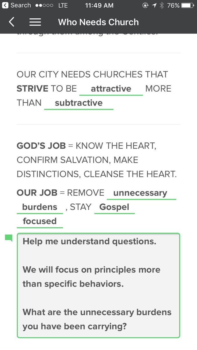 WhitlowJosh's tweet photo. I started utilizing the notes section on the @cedarcreektv app a few weeks ago and I'm loving it! https://t.co/cRziVK0W2P
