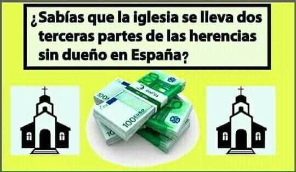 grancocolio's tweet photo. La Iglesia solo sabe acaparar dinero,no paga Ibi,de la renta se lleva miles d millones€ x eso es + rica q el Estado
El P Popular les perdona https://t.co/naOI1UZIVi