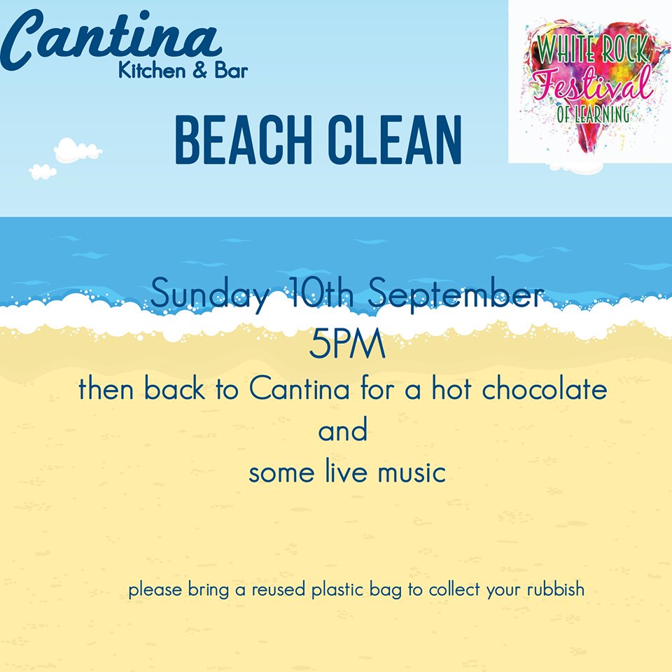 Come join us this evening <a href="/cantinagood/">Cantina</a>  for beach clean and hot drinks with a bit of <a href="/LizzyD_official/">Elizabeth Stanway - Lizzy D</a> <a href="/Tori_music1/">Victoria Stanway - Tori</a> 5 of clock <a href="/BoostTorbay/">Boost Torbay</a>