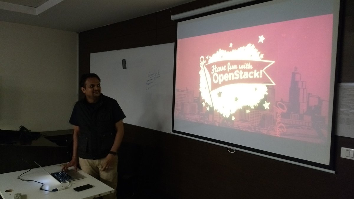 hackmum's tweet photo. @jsfoo @HousingEngg @vivekj011 @OpenStack Sept'17 #mumtechup @Directi : @mail2fashion giving an overview on @OpenStack #OpenStack7Bday https://t.co/me4AvjQnIi