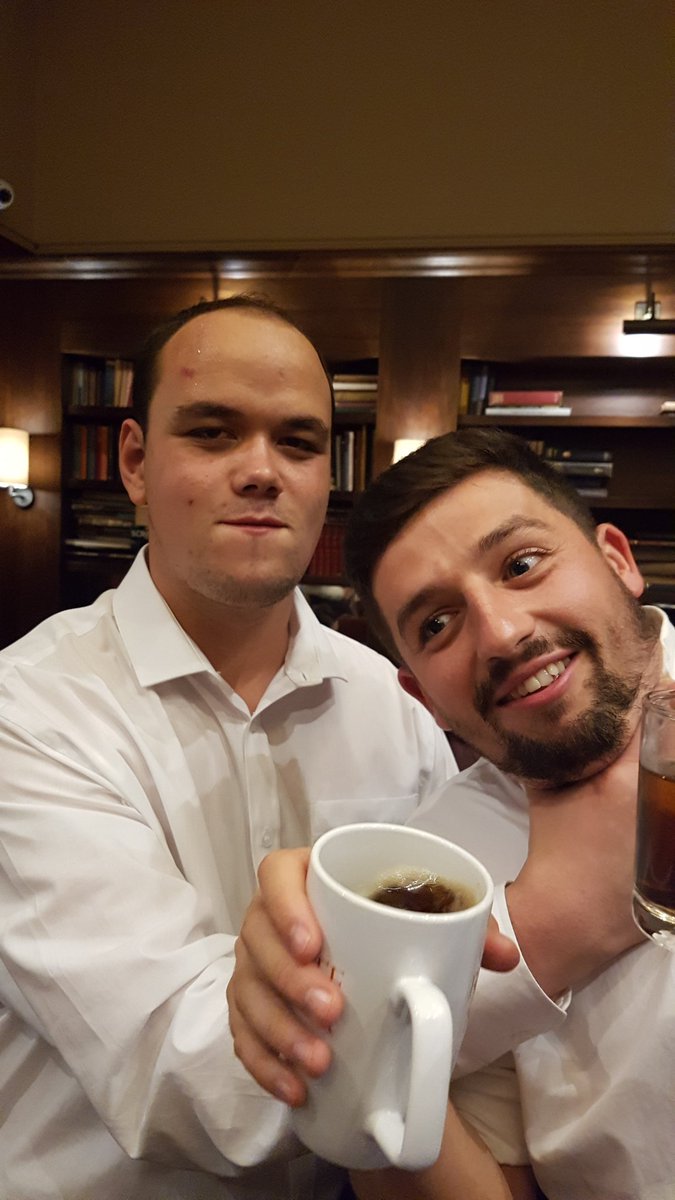 LadleyQuotes's tweet photo. Having it large with his cousin at Michelle and Paul's wedding reception last night https://t.co/JFyEttytQ4