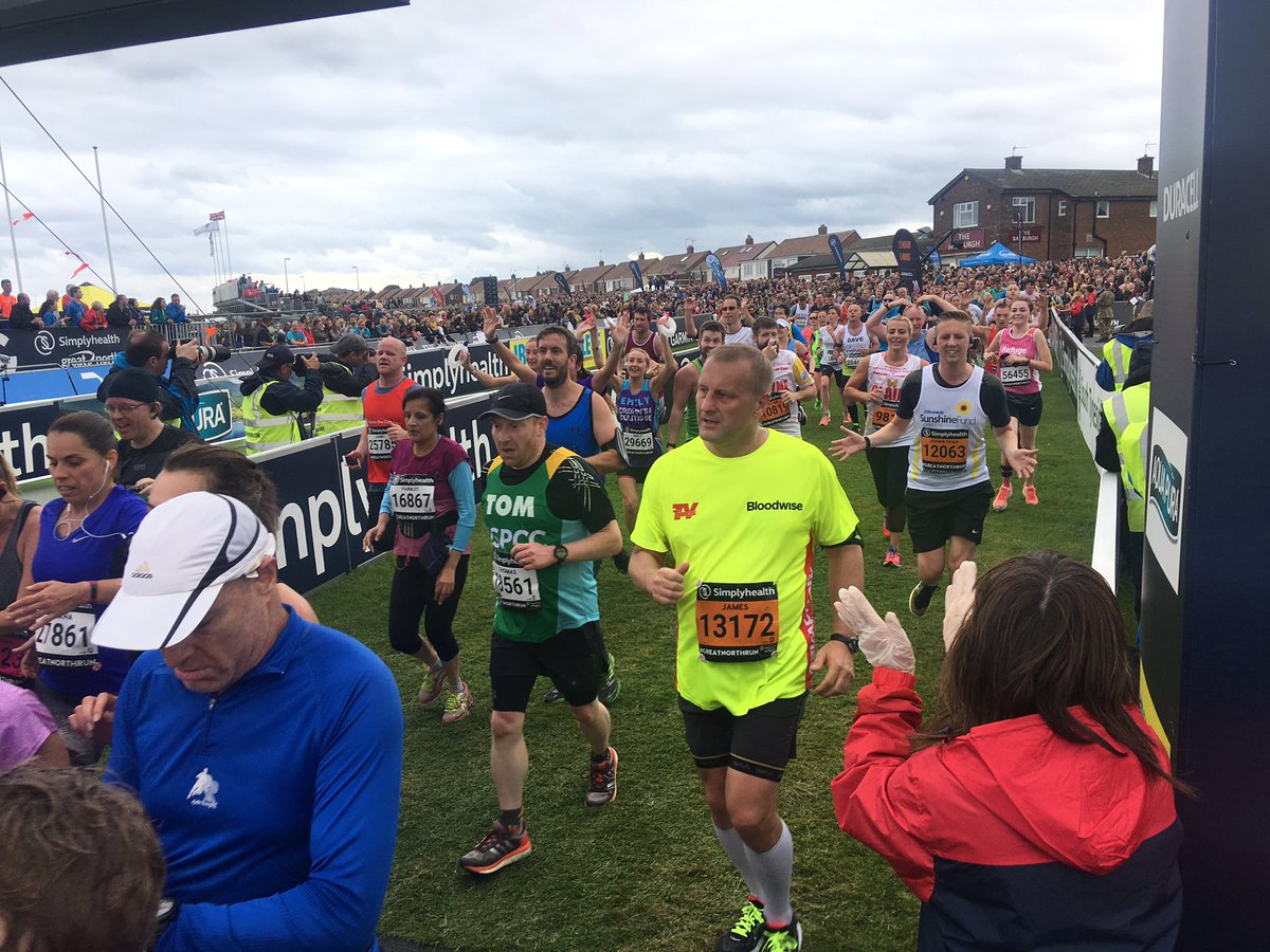 That finish line feeling... thousands have completed the #GreatNorthRun - raising millions for charity <a href="/itvtynetees/">ITV News Tyne Tees</a>