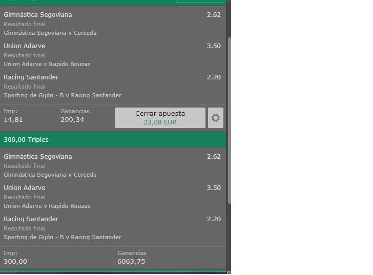 La última estafa de <a href="/bet365/">bet365</a>. ¿Por qué dejan cerrar la apuesta de 300€ y la de 14 no si son iguales? Por no pagar más de 100€ de beneficio.