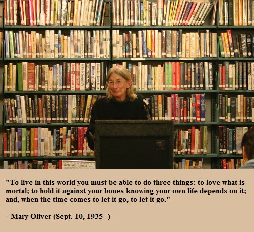 Happy birthday, Mary Oliver! 