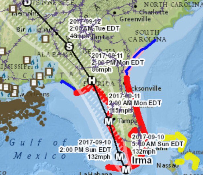 ENERGY's tweet photo. MAP: Track #IrmaHurricane2017's potential impact on America's energy infrastructure. ➜ https://t.co/CrZYhPIlN7 https://t.co/rpac3jgVAL