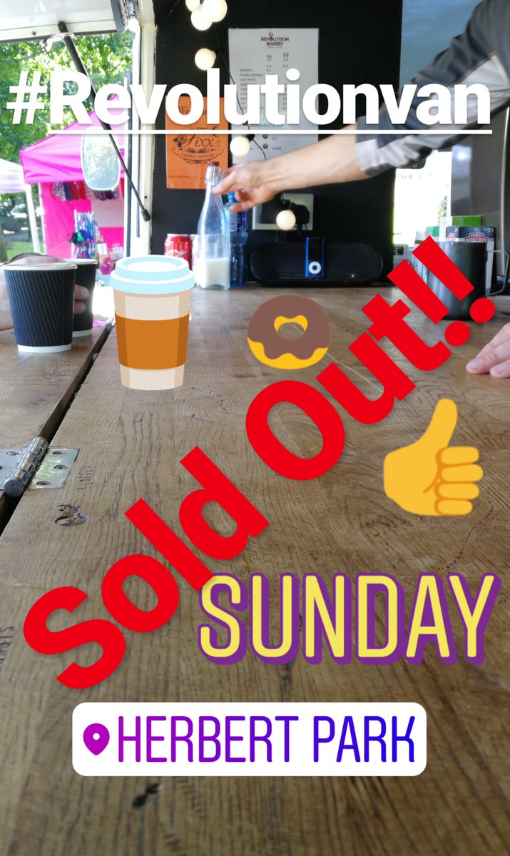 Hooktblackrock's tweet photo. #Revolutionvan located today at Herbert Park #Ballsbridge @red_stables #doughnuts #coffee https://t.co/aqnEP74jGV