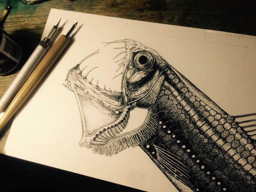 ⭐️ イシイリョウコ　一点ものペン画　絵　人形 ⭐️ イシイリョウコ 一点ものペン画 絵 人形 絵画