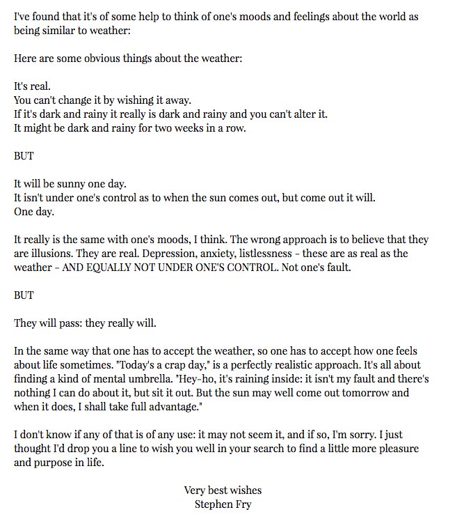 LettersOfNote's tweet photo. "It will be sunny one day." #WorldSuicidePreventionDay 

https://t.co/jYyRPcIU2d https://t.co/gHnjYF1nb1
